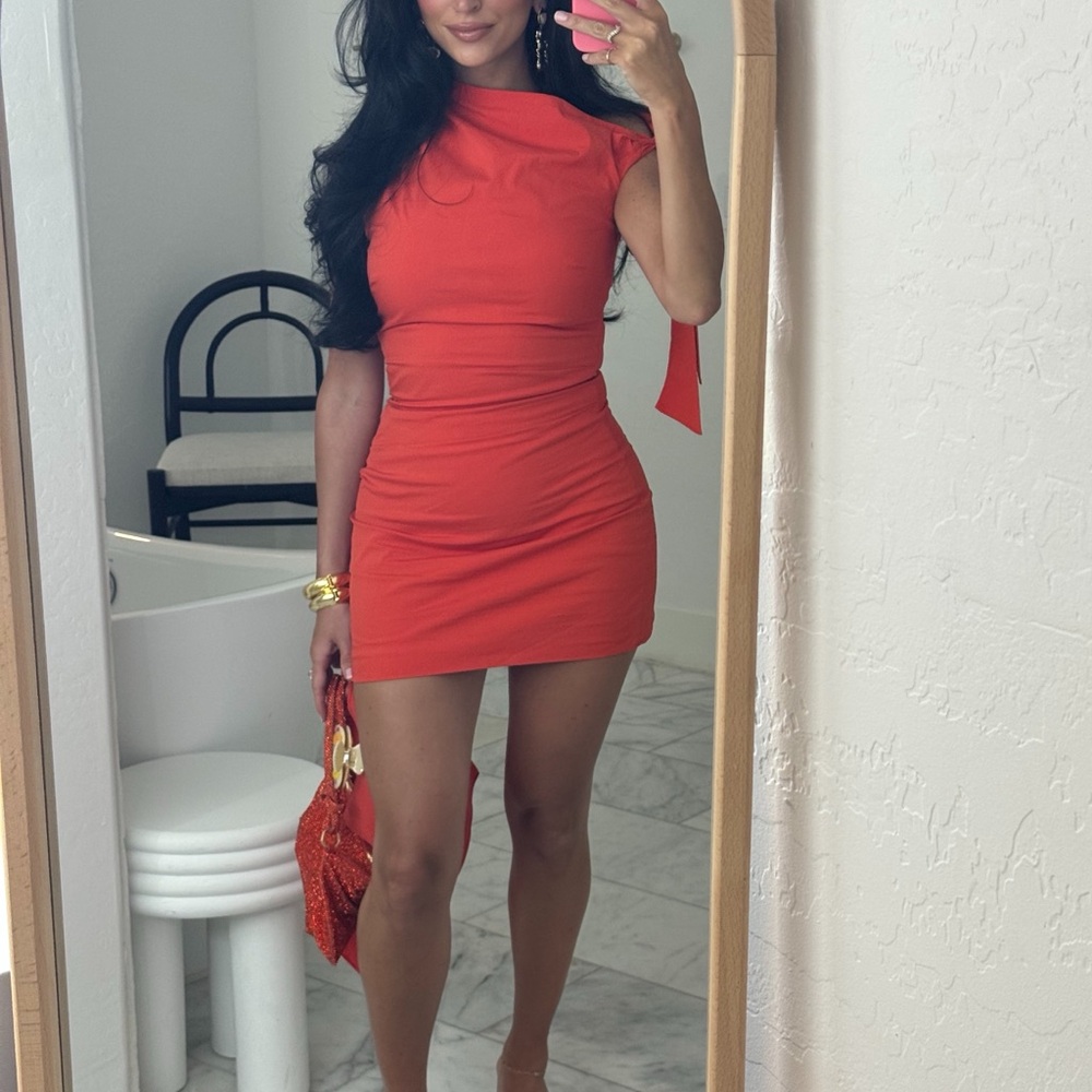 SIR. Dahlia Mini Dress Tangerine